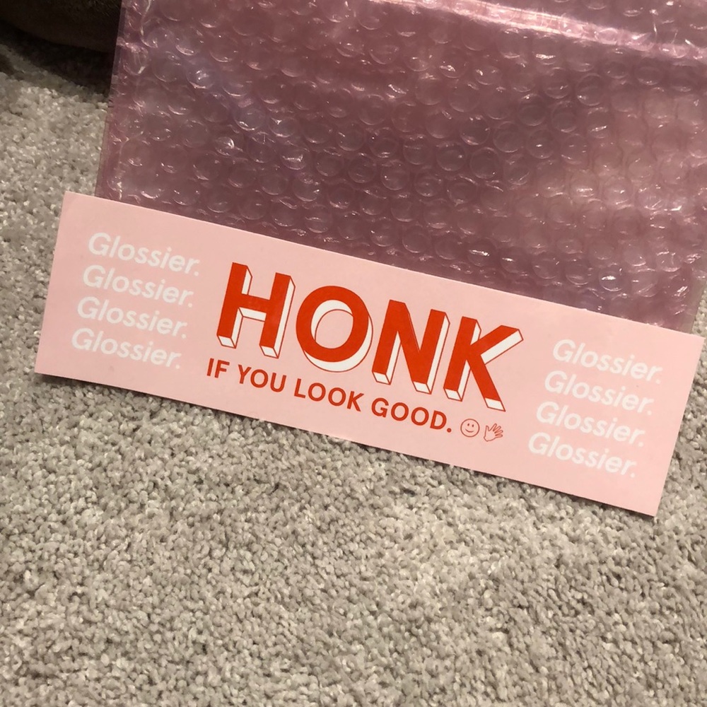 glossier sticker